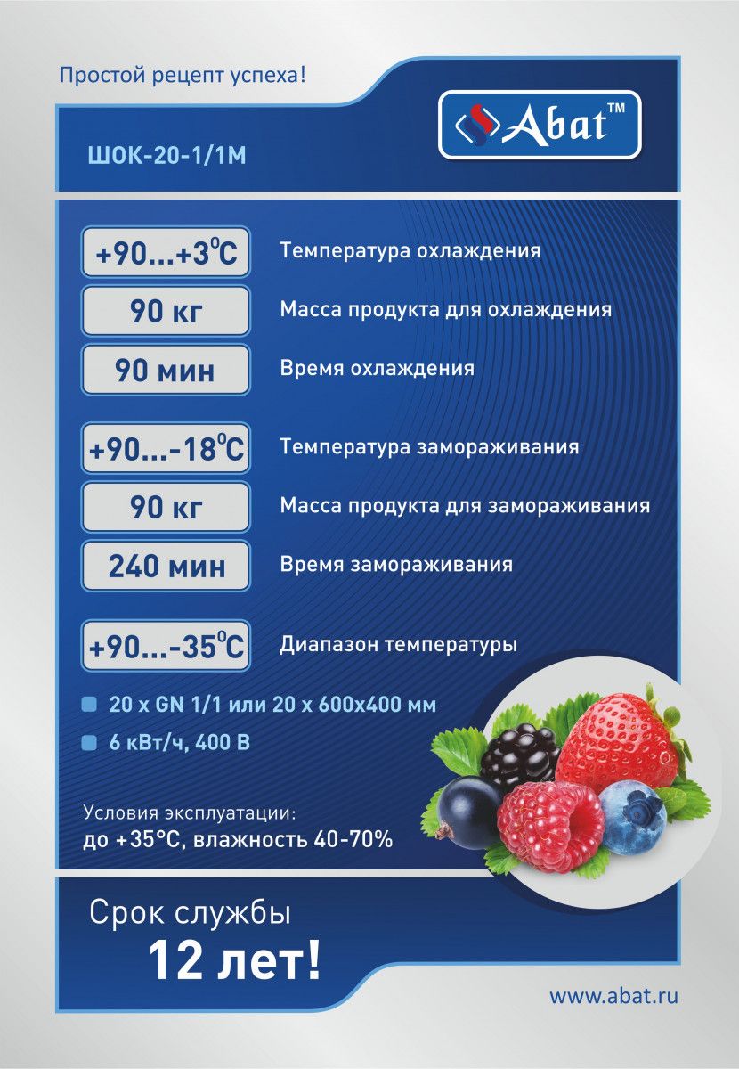 Аппарат шоковой заморозки ШОК-20-1/1М 