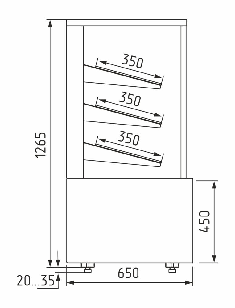 Хлебная витрина CARBOMA CUBE LIGHT KC70 N 0,6‑1 